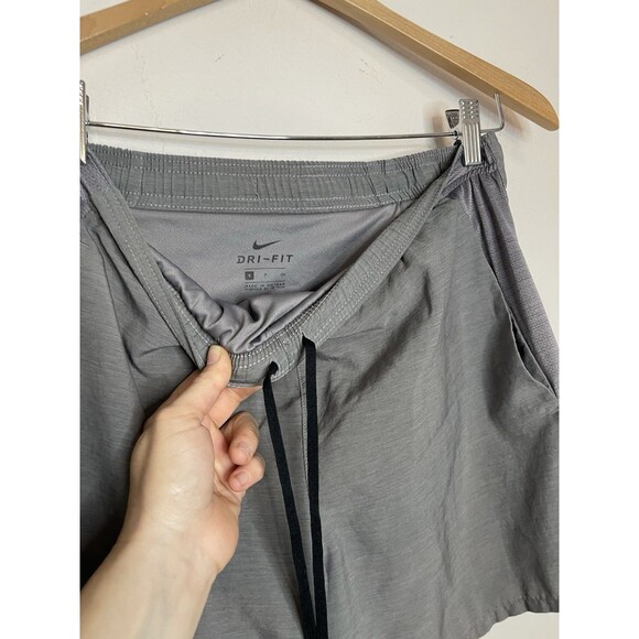Nike Dri Fit WoMen's Small Gray Running Shorts Lined Active 4" Inseam - Picture 6 of 10